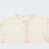 Roupas femininas de comércio exterior europeu e americano transfronteiriças ZA, item popular de verão no AliExpress, blusa de renda oca com retalhos e mangas bufantes na cor damasco