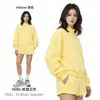 Moletom feminino de gola alta parcial em fleece feito sob medida transfronteiriço em paleta de cores macaron, estilo de rua americano, modelagem solta, moderno e estiloso
