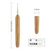 Extensão de Cabelo Crochê para Dreadlock Fio de Crochê Crochê 0,5mm 0,75mm Conjunto de Ferramentas de Crochê com Cabo de Bambu para Dreadlock