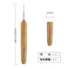 Extensão de Cabelo Crochet para Dreadlock Fio de Crochê para Dreadlock Crochet 0.5mm 0.75mm Conjunto de Ferramentas de Crochê com Cabo de Bambu para Dreadlock