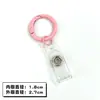 Llavero redondo de cuero con hebilla, anillo de pintura color caramelo, colgante abierto para bolso a color, hebilla anti-pérdida, venta al por mayor de fábrica