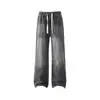 Jeans Flare Micro Solto Estilo Hong Kong 2025 Masculino Adolescentes Vibe Tendência Cordão Versátil Reto Calças Casuais