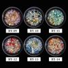 Celebridad de Internet Nuevo Color Mágico Transparente Diamante AB Liu Ding Cadena de Bolas de Acero Juego Mixto Joyería Taladro Decoración de Uñas Tridimensional
