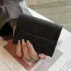 Portatarjetas de Cuero Genuino para Mujer Dos Capas Piel de Vaca Gran Capacidad Múltiples Ranuras para Tarjetas Color Puro Mini Portatarjetas Nueva Moda Cartera Simple