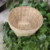 Productos tejidos de bambú con asas cesta de bambú para lavar arroz cesta de frutas tamaño pequeño cesta de bambú cesta de bambú cesta de bambú cesta para almacenar granos