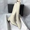Nueva colección otoño e invierno 2024: elegantes botas altas de tacón alto, punta fina, estilo coreano, inspiración británica