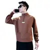 Sudadera de media cremallera para hombre para primavera y otoño, Camiseta pesada, Top elegante de manga larga, Chaqueta casual para hombre de marca nueva y moderna