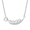 Collar de Perlas de Plata de Ley S925 Lujo Accesible Diseño de Nicho Nuevo Estilo Otoño e Invierno 2025 Cara Sonriente Simple y Elegante