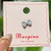Aretes de Lazo de Ballet, Pendientes de Arcilla con Lazo Dopamina de Colores, Aretes de Tuerca Dulces y Elegantes
