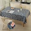 Toalha de Mesa de Algodão e Linho Estilo Pastoral Impermeável e à Prova de Óleo Tecido Sem Lavagem Toalha de Mesa Retangular para Restaurante Capa Doméstica