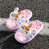 Pantuflas de Oso Corona para Niños Verano Dibujos Animados Cómodas para el Hogar Niños Suela Gruesa Suela Suave Resistentes al Desgaste Pantuflas Exteriores para Mujeres