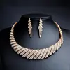 Cadena de garra de moda europea y americana transfronteriza serie collar de strass exagerado pendientes traje cadena de clavícula para la cena collar mujeres