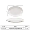 Prato de Peixe Oval Branco Melamina A5 Prato de Cintura Grande Restaurante Hotel Porcelana de Imitação Louça Prato em Forma de Dan Prato de Plástico