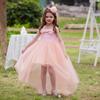 Vestido infantil, vestido de princesa, vestido de flores para boda infantil, vestido de tutú de malla con estilo, vestido de actuación escénica, conjunto de dos piezas de manga larga