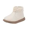 Botas estilo Martin de doble capa con forro de felpa de algodón para niñas, estilo coreano, nuevas zapatillas de princesa con cordones para otoño e invierno 2026, botines elegantes