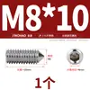 Aço Inoxidável 304/316 Soquete Sextavado Ponta Afiada Parafuso de Fixação Cabeça Cega para Máquina M4M5M6M8M10
