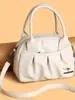 Bolso de hombro de moda para mujer 2026, bolso tote simple y versátil, bolso cruzado ligero de color sólido multicapa para mujer