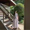 Vestido de Verano a Rayas Estilo Francés con Cuello en V y Tirantes de Corbata para Mujer, Puro y Atractivo Temperamento, Impresionante Vestido Largo de Línea A con Escote Halter que Ceñe la Cintura