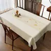 Nova Toalha de Mesa Zen Estilo Chinês, Sem Lavagem, Impermeável, à Prova de Óleo, Resistente ao Calor, Capa de Mesa de Jantar de Madeira Sólida em PVC, Tapete para Mesa de Centro de Sala de Estar
