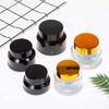 15g 30g 50g frasco de vidro para creme Frasco marrom de ombro inclinado Frasco de vidro transparente de ombro inclinado Frasco cosmético transparente em estoque
