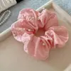 Encaje Francés Anillo para el Cabello de Intestino Grueso para Mujer Sentido de Alta Gama Tamaño Grande Flor para el Cabello Dulce Cuerda para el Cabello Combinable Cuerda para el Cabello