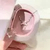 Carta da Fada Névoa de Pó Sonho de Borboleta Colar para Mulheres Doce Feminino Elegante Exquisito Corrente para Clavícula Colar de Sensação de Alto Padrão