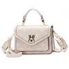 Bolsa Popular de PU 2025 Nova Tendência de Luxo Bolsa de Ombro Único Transversal Feminina Versátil Bolsa Satchel Pequena Quadrada Bolsa Feminina Transfronteiriça