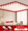 Set de Decoración de Habitación de Boda para la Decoración del Techo del Novio, Nuevo Dormitorio y Sala de Estar de la Novia, Decoraciones Colgantes con Caracteres de Doble Felicidad, Guirnaldas de Boda