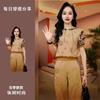 Traje Casual de Marca Elegante para Verano 2025 Camiseta de Manga Corta con Estampado Caliente Pantalones Deportivos Casuales Traje de Dos Piezas para Mujer