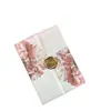 Convite de Casamento Acrílico Veludo Borgonha com Estampagem Dourada, Envelope com Capa de Papel Sulfite e Selo de Cera de Alto Padrão