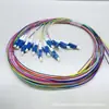 Pigtail de fibra óptica 12 núcleos cabeça quadrada cabeça redonda rabo de feixe quadrado pequeno fio de fibra óptica SC/LC/FC cabeça redonda material livre de halogênio com baixa emissão de fumaça