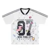 Camiseta Estilo Jersey Americano Fofa de Bolinhas com Decote V de Manga Curta para Mulheres, Verão Fina Solta Secagem Rápida Versátil Manga Raglan