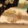 Marcador de Página Metálico Oco Estilo Chinês, Alto Valor Estético, Clipes de Página Exquisitos para Leitura Infantil, Presente Cultural e Criativo