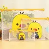 Bonito dos desenhos animados frango amarelo zíper criativo teste saco de papel grade estudante saco de arquivo A4 pasta de saco de plástico