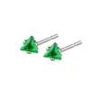 Aretes de color circonita incrustada en triángulo puesto de mayoreo nicho aretes de circonita flash acero inoxidable perno para el lóbulo de la oreja femenino