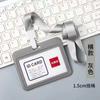 Cordão de plástico transparente duplo, estojo para cartão, controle de acesso para estudantes, cartão de ônibus, cartão bancário, cartão de refeição, cartão de entrega, estojo de proteção, cartão de identificação