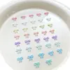 Resina Princesa Rosa Macarrón Colorido Punta de Dedo Lazo Arte de Uñas Accesorios Uñas Portátiles Pinza para el Cabello Estilo Caliente Fábrica