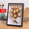 Porta-Retrato com Flores Secas Flores Frescas Rosa Borboleta Espécime Moldura Vazia Moldura Decorativa DIY A4 para Pendurar na Parede Moldura de Madeira Oca 6 polegadas