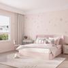 Revestimiento de Pared sin Costuras Papel Tapiz Moderno Sencillo Habitación Dormitorio Habitación Niños y Niñas Ecológico Cálido Habitación Infantil Estrella Dibujo Animado Revestimiento de Pared