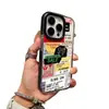 Pegatina promocional de venta cruzada más vendida estilo americano Manzana 17 Pro Max funda de teléfono antigolpes de dos en uno engrosada con marco negro y agujero grande