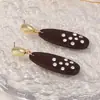 Brincos Artísticos Retro Simples de Liga Geométrica com Micro-Incrustação de Strass para Mulheres, Versáteis para Uso Diário e Deslocamento