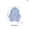 Molde de silicone para enfeite de gesso em formato de hipopótamo em forma de coração, pinguim, castiçal de árvore de Natal, castiçal de coluna romana, estilo Ins