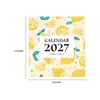 Transfronterizo 2027 Color Morandi Inglés Bolsillo de Almacenamiento Creativo Calendario Multifuncional Adorno de Calendario de Escritorio Simple
