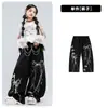 Disfraz de Jazz para Niñas, Top Corto con Lazo Blanco y Negro, Conjunto de Ropa de Baile para Espectáculo de Jazz, Atuendo de Presentación para Niñas