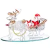 Artesanías de Vidrio Papá Noel Regala Ciervo Decoración Navideña Sala de Estar Entrada Adornos de Cristal Suministro Transfronterizo