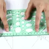 Plantilla de regla para maquinaria de construcción aeroespacial regla de función plantilla de dibujo multifuncional redonda para decoración de interiores muebles juego