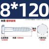 Tornillos para Madera Hexagonales Galvanizados Din57 Tornillos para Madera Autorroscantes Hexagonales Rosca Completa Combinación con Arandela Plana de Resorte