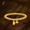 Loja de ouro com pulseira de ouro feminina semente de lótus Peng Peng pulseira método antigo presente para Mãe