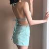 Traje de baño de alta calidad, dulce, lindo, tridimensional, floral, puro, estilo Chanel, falda, traje de baño, bikini para mujer.