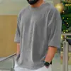 Camisa deportiva de manga corta para hombre, de pana acanalada de alta gama, corte holgado, talla grande, para fitness, estilo casual americano, marca de moda